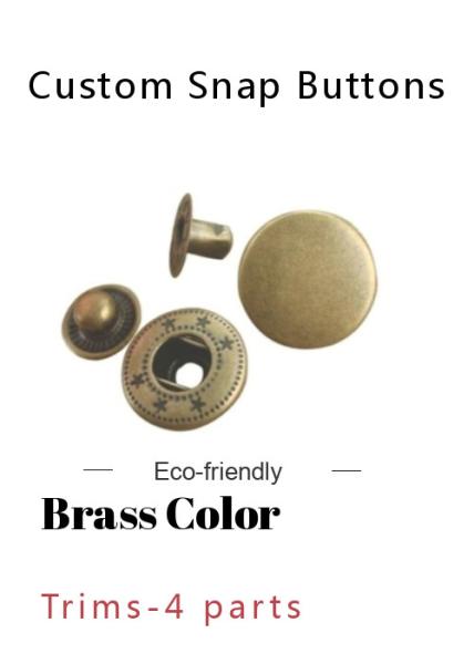 Cheap Fashionable Round Brass Buttons , Strong Rigidity Custom Snap Buttons for sale