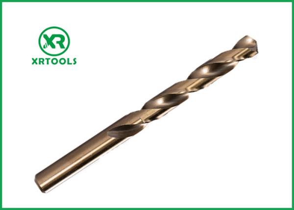 Cheap Amber Finished Cobalt Drill Bit , Parallel Shank Hss Twist Drill Bit for sale
