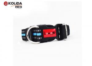 Best PU Leather Adjustable Dog Collar Nylon Material 150g With Black Color wholesale