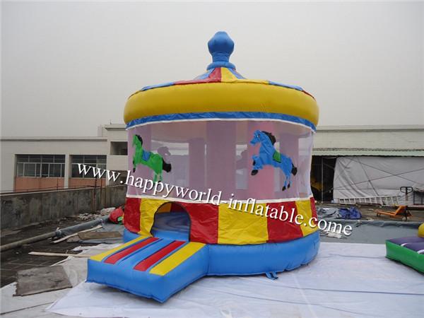 Cheap carousel bouncy castle , inflatable bouncer castle , sale cheap bouncy castle for sale