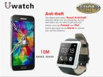 2015 new U10L IPS HD LCD Screen waterproof smart watch for android & IOS /smart