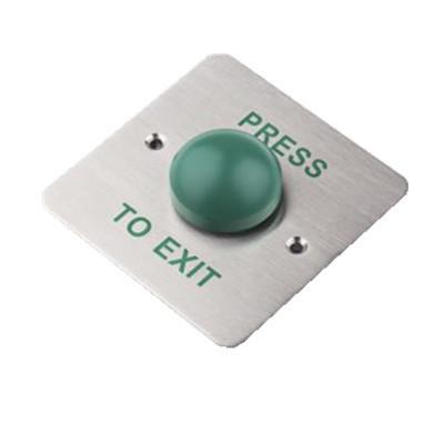 Cheap Dome Emergency Exit Push Button Stainess Less With Green Slikprinting for sale