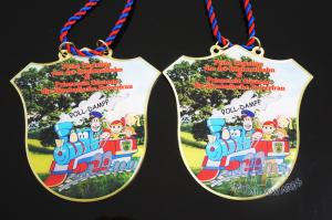 Custom Design Soft Enamel Medals With Cord , Printing Full Color Brass Material Orden