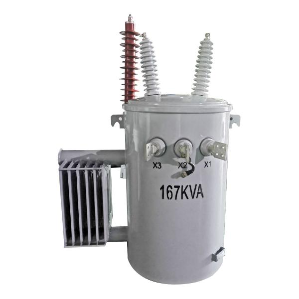 Cheap Single Phase Step Down Distribution Pole Mounted Transformer 167kva 35kv for sale