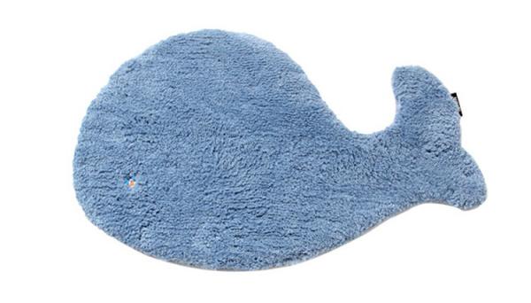 Funny Color Changing Plush Fabric Bath Mat Hand Tufted With Various Animal
