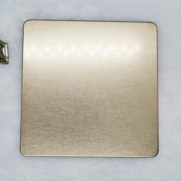 Cheap Vibration Champagne-Gold Color Stainless Steel Sheet PVD Plating Titanium for sale