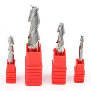 Cnc Flat Carbide End Mill HRC55 Uncoated High Gloss Aluminium Milling Cutter