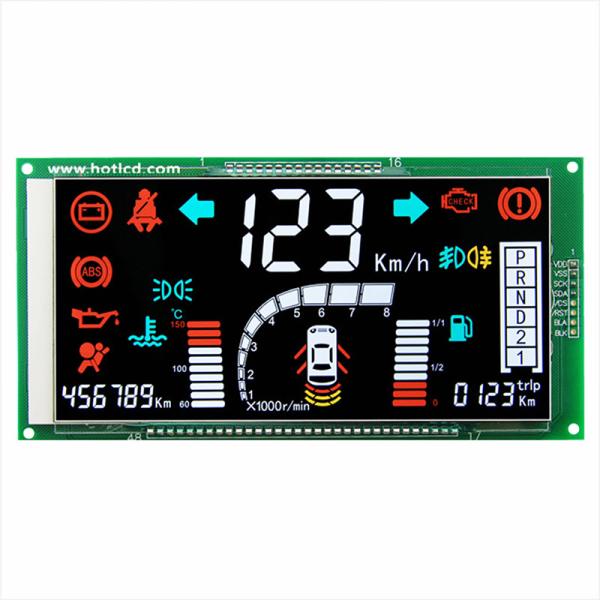 Cheap Practical Segment LCD Display VA Module For Automotive Instrument for sale
