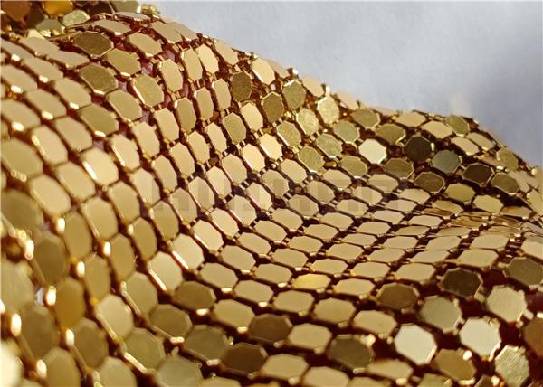 Cheap Anodized Aluminium Sequin Metal Mesh Fabric Used As Room Curtains for sale