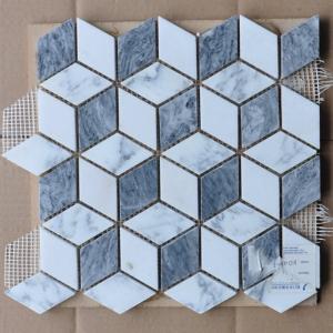 China Cubic Shaped External Garden Mosaic Tiles Border Mosaic Path Tiles For Kitchen Backsplash on sale