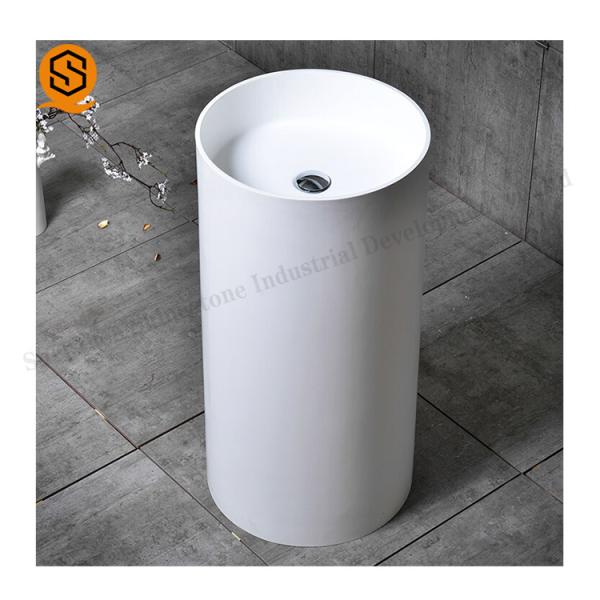Cheap Italy Design Artificial Stone Basin , Pedestal Type Wash Basin for sale