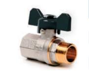 Cheap F/M Thread Connection Brass Ball Valve With Butterfly Handle for sale