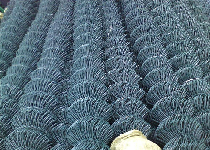 Green Flat Wire Mesh , 2x2 Chain Link Fence Mesh For Building Material