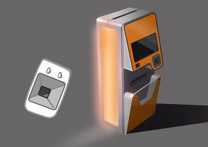 Cyberpunk Ordering Free Standing OEM Machines , i3 CPU Kiosk With Barcode Scanner terminal.