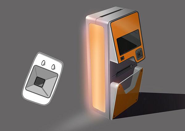 Cheap Cyberpunk Ordering Free Standing OEM Machines , i3 CPU Kiosk With Barcode Scanner terminal. for sale