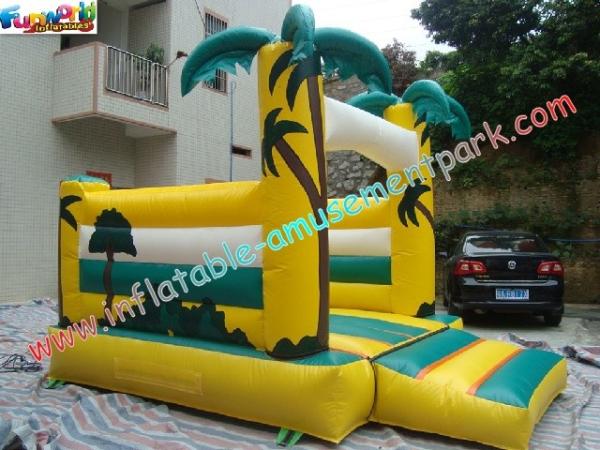 Cheap Palm Tree Commercial Bouncy Castles Inflatable , Bouncer Jumper For Kids for sale