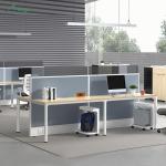 Customizable Frame Height and Width Silver Screen Partition Work Position for