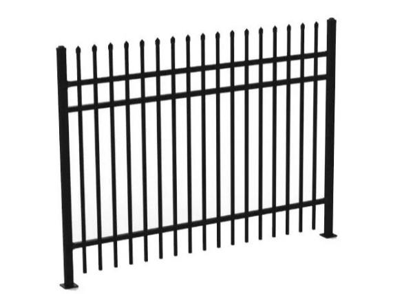 Cheap ISO Black H1.8m Decorative Wrought Iron Fence Panels For Commercial for sale