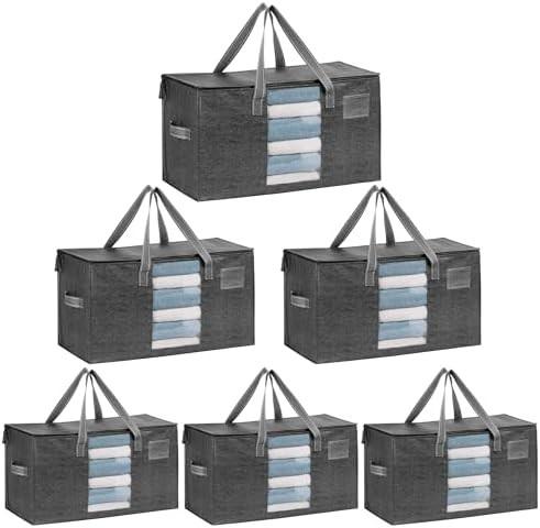 Cheap VENO 6 Pack Moving Bags, Comforter And Blanket Storage Bags For Closet, Moving Boxes, Boxes With Lids Alternative, for sale