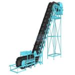 High Incline Angles Scraper Conveyor Belt System For Bulk Material Handling