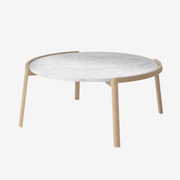 Cheap Round Coffee Table Set Table Natural Oak Veneer Travertine Top Coffee Table for sale