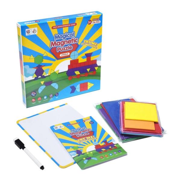 Cheap Non Toxic Pattern Puzzle Blocks Set Geometric Manipulative Shape Puzzle for sale