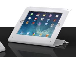 Best COMER secure lock tablet counter-top display mounting 360 degree rotating tablet stands for digital retail stores wholesale