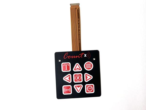 Cheap Customize Design Backlight LED Membrane Keypad RGB With Perimeter Emboss Keys for sale