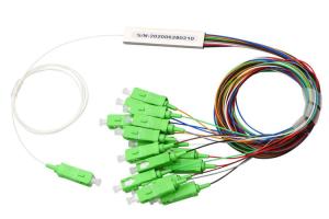 China SC APC Mini Fiber Optic PLC Splitter 1X2 1x3 1X4 1X8 1X16 1x24 1X32 1x48 1X64 1x128 on sale
