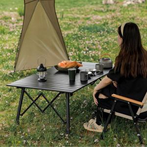 Best 4-6 Person Large Folding Camping Table With Telescopic Legs Lightweight Aluminum Folding Table wholesale