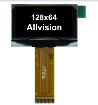 Cheap Allvision OLED Display Module , Monochrome Oled Display Free Viewing Angle for sale