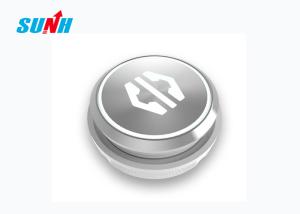 Round Shape Elevator Push Button Flat Surface Silver Color For Door Open