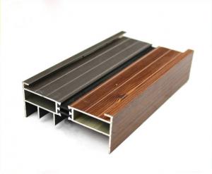 Best Square Wood Finished Aluminum Door Frame Profile For Construction Material wholesale
