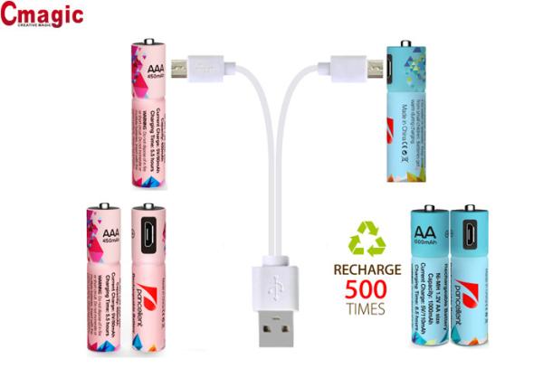 Cheap Smart NIMH USB AA Battery USB Port  AAA Battery Long Operation Life for sale