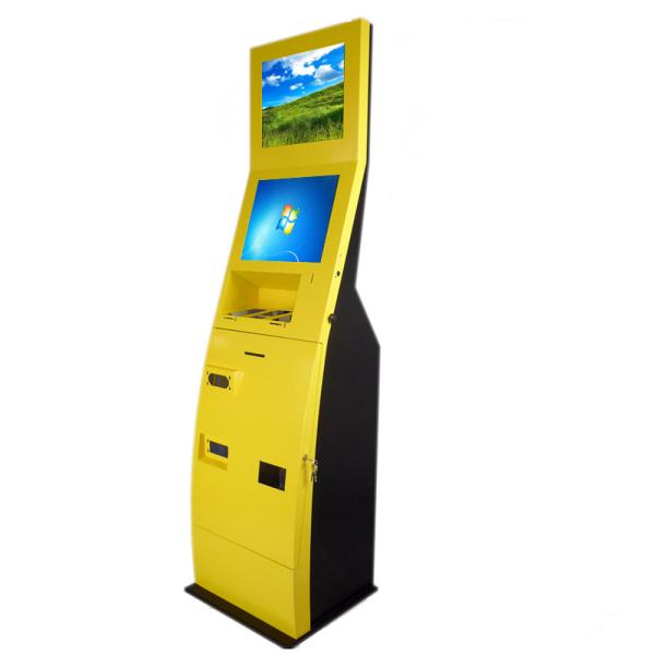 Cheap Pc Computer Kiosk Cabinet , Dual Display Kiosk For POS Machine Cash And Coin Recycler for sale
