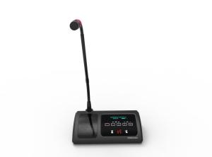 No Physical Buttons Desktop Conference Microphone OLED Display Screen Black Color