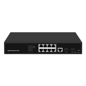 8 Port Gigabit Managed Network Switch Realtek Based AC Input SFP Fiber Uplink