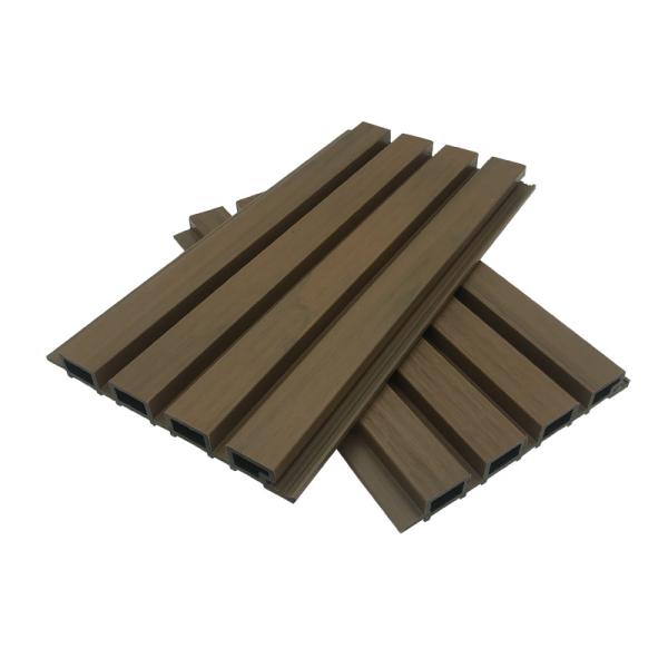 Cheap Customized WPC Fluted Wall Panel Wood Plastic Composite Outdoor Decking Mothproof for sale