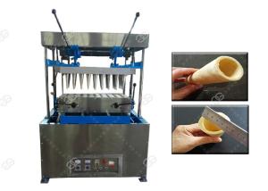 China Pizza Making Ice Cream Cone Machine , Stainless Steel Pizza Cup Moulding Machine on sale