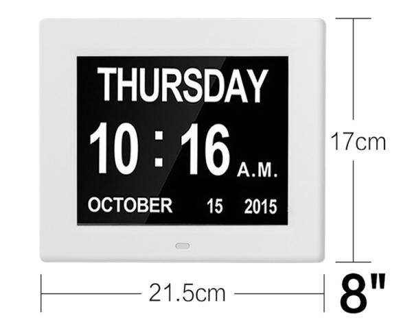 Cheap American Lifetime, Newest Version Updated Memory Loss Digital Calendar Day Clock with Day Cycles & Battery Backup(White） for sale