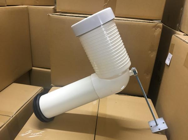 Cheap White 90 Degree Toilet Pan Connector No Smell Long Lifespan For Waste Pipe for sale