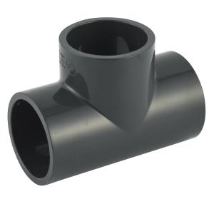 Best Varnish Paint Finish 20mm to 400mm Pn16 PVC Pipe Fitting Grey Equal Tee for Hot Water wholesale