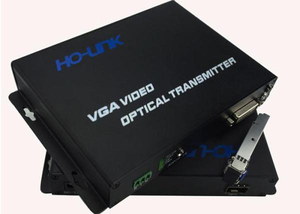 Cheap VGA to Composite Video fiber optic Converter Single mode , 20KM distance vga to optical converter for sale