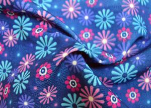 Tear - Resistant Patterned Polyester Fabric Non Harmful Dust And Waste Created