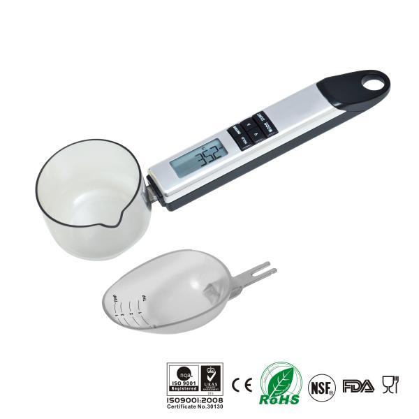 Cheap Silver Digital Measuring Spoon , Kitchen Spoon Scale With Replaceable Heads for sale