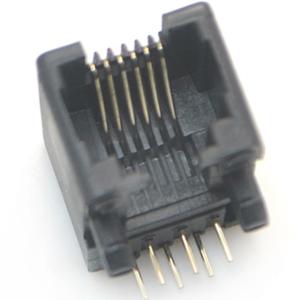 China rj11 6p6c connector jack modular right angel through hole unshielded dip for pcba on sale