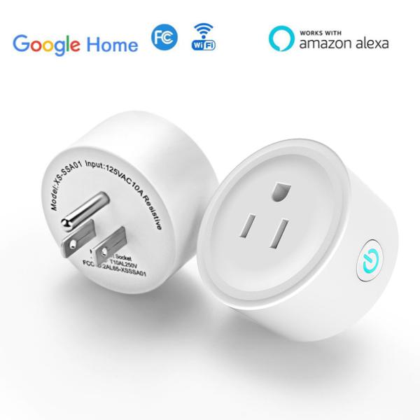 Cheap Small Wifi Smart Plug Socket Amazon Echo Assistant Compatible Remote Control Plug for sale