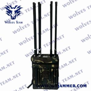 Best Cell Phone GPS WIFI 90W 200M Backpack Signal Jammer wholesale