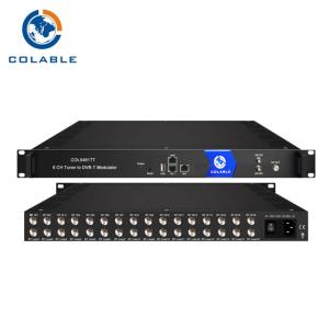 16 Channel DVB S2 To DVB T Modulator Transmodulator With 8 * RF Output COL5481TT