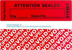 Best Transfer Tamper Evident Security Warranty Void Seals / Stickers Security Tamper For Reusable Package(1 X 3.35Inches wholesale